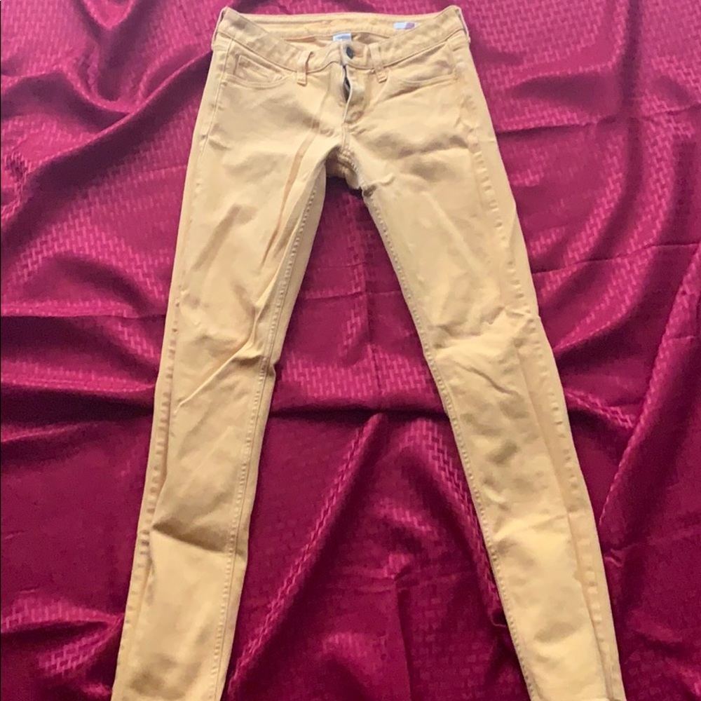 Mustard super skinny jeans